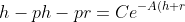 h-ph-pr=Ce^{-A(h+r)}